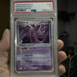 PSA 5 2005 Pokemon EX Unseen Forces Espeon EX Holo Foil 102/115 - Image 1