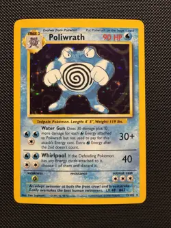Pokemon TCG Poliwrath 13/102 Base Set Holofoil Rare Near Mint Original 1999 WoTC - Image 1