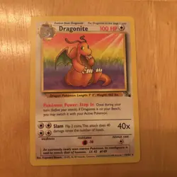 Pokemon TCG Dragonite Fossil 19/62 Regular Unlimited Rare - Image 1