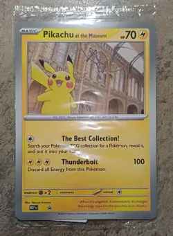 Pokemon TCG - 2026 'Pikachu At The Museum' JUMBO Promo Card - Sealed - Image 1
