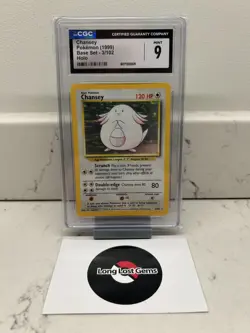 CGC 9 Chansey 1/102 Base Set Pokemon Card MINT ✨ (like PSA) - Image 1