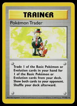 Pokemon Card - Pokemon Trader Base Set (Shadowless) 77/102 Rare - Image 1