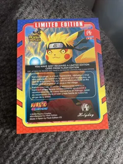 Pikachu Cosplay Limited Edition Naruto Box Topper Pokemon Card - Image 2