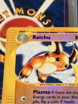 Pokemon Raichu Expedition Base Set Reverse Holo Error Card 25/165 - Image 2