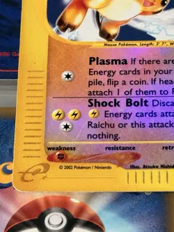 Pokemon Raichu Expedition Base Set Reverse Holo Error Card 25/165 - Image 4