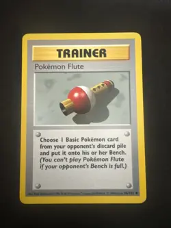 Pokemon Card - Pokemon Flute Base Set (Shadowless) 86/102 Uncommon LP - Image 1