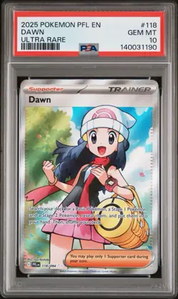 2025 POKEMON PFL EN-PHANTASMAL FLAMES ULTRA RARE #118 DAWN PSA 10 GEM MINT - Image 1