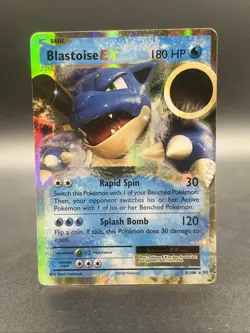 Pokemon TCG Blastoise EX XY Evolutions Holo Rare Card 21/108 LP/NM Condition - Image 1