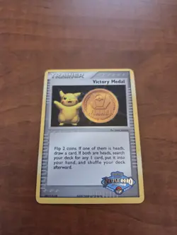 Pokemon Pikachu Gold Victory Medal Battle Road 2006 - 2007 - DMG - Read Desc.🏅 - Image 3