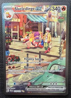 Pokemon TCG Skeledirge ex 258/193 SIR Paldea Evolved SV02 Special Illustration - Image 1
