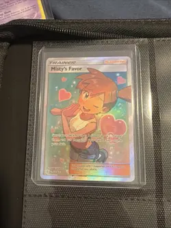 Pokemon TCG Misty's Favor Full Art Card Sun & Moon Unified Minds LP - Image 1
