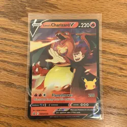 POKEMON 25TH ANNIVERSARY CELEBRATIONS LANCE'S CHARIZARD V #133 NM CONDITION - Image 1