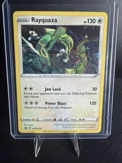 Rayquaza SWSH029 Holo Black Star Promo Pokemon - Image 1