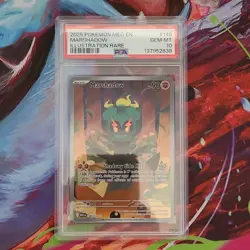 Pokemon Marshadow 146/132 Me01 Mega Evolution Illustration Rare Holo 2025 PSA 10 - Image 1