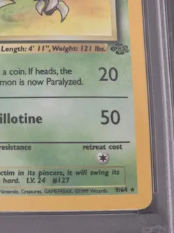 1999 Pokemon Jungle Pinsir 1st Edition Holo #9/64 PSA 6 EX-MT WOTC Vintage TCG - Image 3