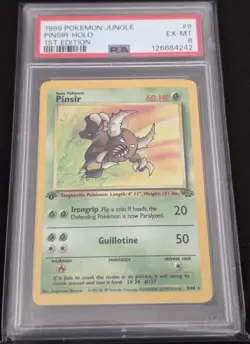 1999 Pokemon Jungle Pinsir 1st Edition Holo #9/64 PSA 6 EX-MT WOTC Vintage TCG - Image 4
