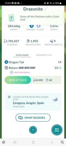 Pokemon Go Shiny Dragonite ( Max CP ) ( Purified) - Image 2