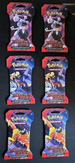Pokemon Destined Rivals -Sleeved Packs - Factory Sealed In Hand Lot Of 6 - Image 1