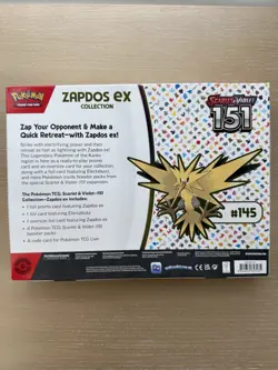 Pokemon TCG Scarlet & Violet 151 Zapdos EX Collection Box Sealed - Image 3