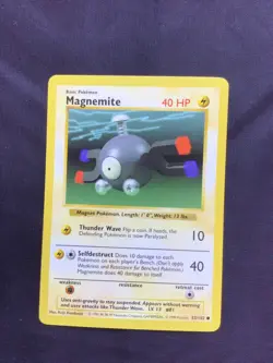 Pokemon Cards: Base Set Shadowless Common: Magnemite 53/102 - Image 1