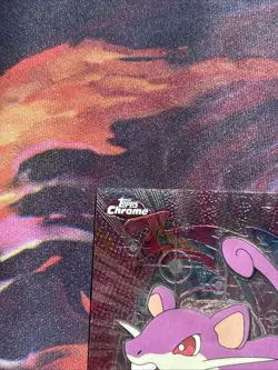 Topps Chrome 2000 Series 1 Pokemon Card Rattata #19 Holo Foil NM - Image 2