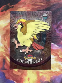 Topps Chrome 2000 Pidgeot Pokemon Card #18 Holo NM RARE TV Animation Edition - Image 1