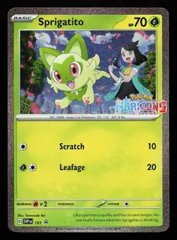 Sprigatito 191 Holo Stamped Horizons The Series Promo Pokemon Card - Image 1