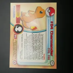 Charmander #04 - TOPPS Red Logo - TV Series 1 - Non-Holo - POKEMON CARD - NM/M - Image 2