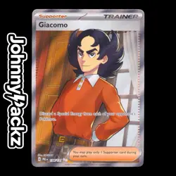 Pokemon TCG - Giacomo 138/131 Ultra Rare Holo Card - Prismatic Evolutions (NM) - Image 1