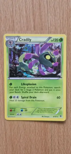 Pokemon Cradily Rare Card 4/101 Plasma Blast - Image 1
