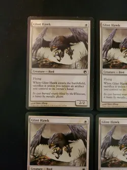 4x Glint Hawk Scars of Mirrodin Mixed Condition Magic The Gathering MTG Playset - Image 2