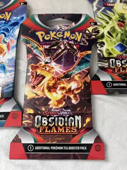 Pokemon TCG Obsidian Flames Sleeved Booster Pack ART SET *4 packs* - Image 3