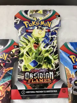 Pokemon TCG Obsidian Flames Sleeved Booster Pack ART SET *4 packs* - Image 4