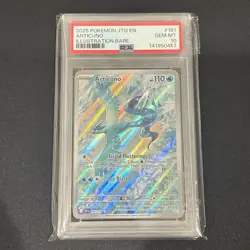 2025 POKEMON JTG EN-JOURNEY TOGETHER ILLUSTRATION RAR ARTICUNO 161 PSA 10 - Image 1