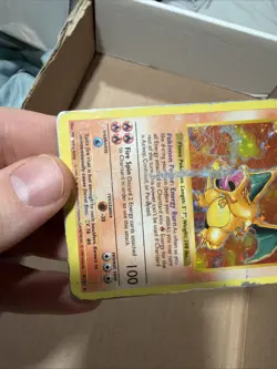1999 Pokemon Base Set Shadowless Charizard #4/102 Holo Rare Damaged DMG - Image 4