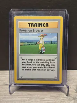 Pokemon Breeder 76/102 Shadowless Base Set Rare 1999 LP+ TCG - Image 2