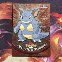 2000 Topps Chrome Holo Foil Pokemon TV Animation Edition Nidoqueen #31 - Image 1