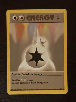 Pokemon TCG Double Colorless Energy 124/130 -Base Set 2 - LP - Image 1