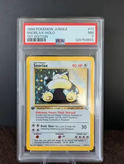 1999 POKEMON TCG JUNGLE 1ST EDITION #11 SNORLAX - HOLO PSA 7 NM (Near Mint) - Image 3