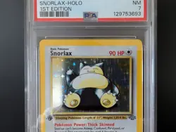 1999 POKEMON TCG JUNGLE 1ST EDITION #11 SNORLAX - HOLO PSA 7 NM (Near Mint) - Image 5