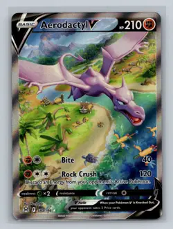 Pokemon TCG Aerodactyl V Alt Art Sword & Shield Lost Origin - 180/196 -NM - Image 1