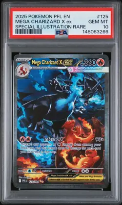 Pokemon 2025 Mega Charizard X ex 125/094 SIR Phantasmal Flames GEM MINT PSA 10 - Image 1