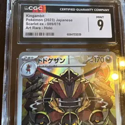 Pokemon 2023 Japanese Kingambit Scarlet EX Art Rare Holo CGC Mint 9 - Image 3