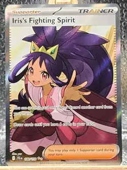 Pokemon TCG SV09: Journey Together #180/159 Iris's Fighting Spirit NM - Image 1