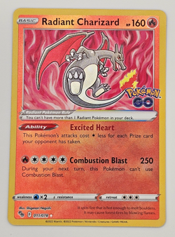 Radiant Charizard 11/78 Pokemon GO Radiant Rare Holo Pokemon Card – Raw NM - Image 1