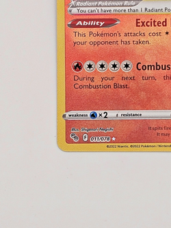 Radiant Charizard 11/78 Pokemon GO Radiant Rare Holo Pokemon Card – Raw NM - Image 5