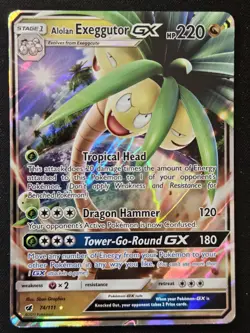 Alolan Exeggutor GX 74/111 S&M Crimson Invasion Ultra Rare Holo Pokemon 2017 NM - Image 1