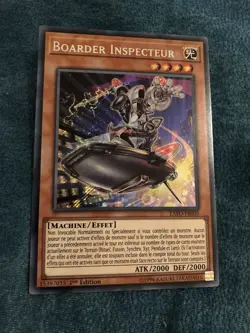 Yugioh! FRENCH Inspector Boarder EXFO-EN035 EXFO-FR-35 Secret Rare 1st Ed LP - Image 1