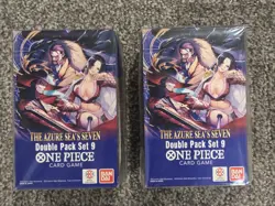 (2) One Piece TCG: Double Pack Set 9 The Azure Sea's Seven FACTORY SEALED Boxes - Image 1