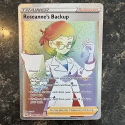 Pokemon TCG Roseanne's Backup 180/172 Brilliant Stars Rainbow Holo Card - Image 1
